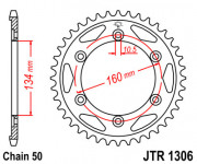 JT Звезда цепного привода JTR1306.40