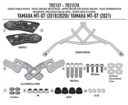 GIVI Крепление боковых сумок YAMAHA MT-07 (18 > 20)
