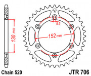 JT Звезда цепного привода JTR706.48