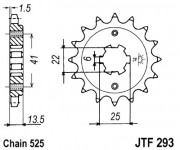 JT Звезда цепного привода JTF293.14