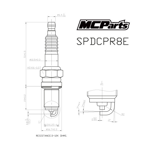 MCP Свеча зажигания аналог DCPR8E