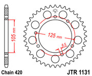 JT Звезда цепного привода JTR1131.53