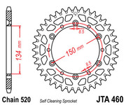 JT Звезда цепного привода JTA460.48