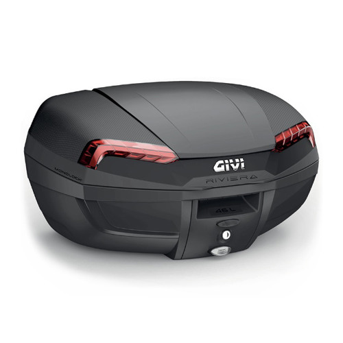 GIVI Кофр 46L BLACK RIVIERA RED REFLEC
