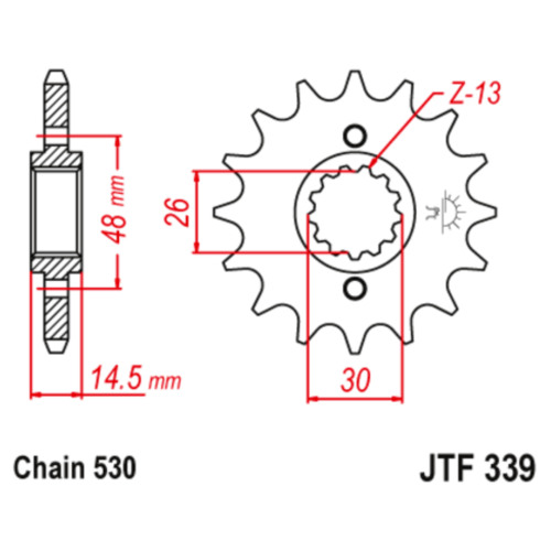JT Звезда цепного привода JTF339.16RB