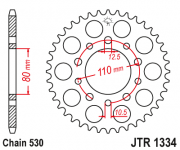 JT Звезда цепного привода JTR1334.42