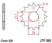 JT Звезда цепного привода JTF565.18