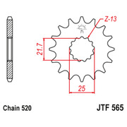 JT Звезда цепного привода JTF565.15RB