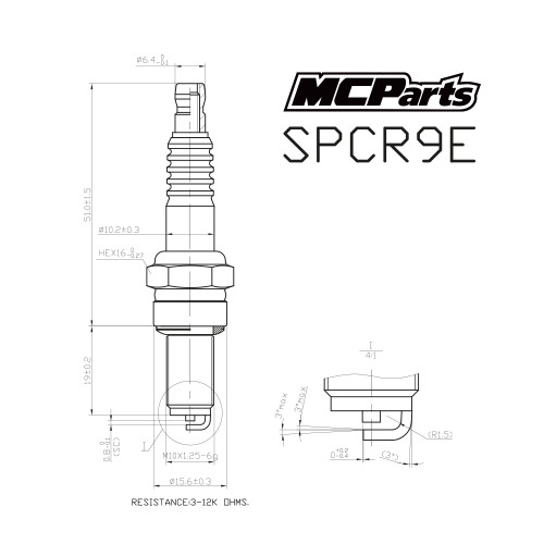 MCP Свеча зажигания аналог CR9E