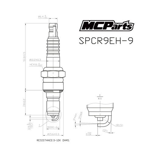 MCP Свеча зажигания аналог CR9EH-9