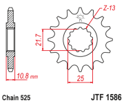 JT Звезда цепного привода JTF1586.16