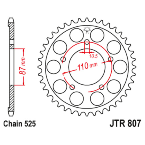 JT Звезда цепного привода JTR807.45