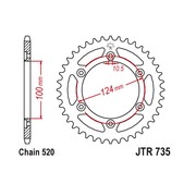 JT Звезда цепного привода JTR735.48