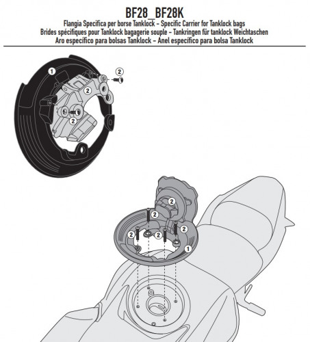 GIVI Крепеж TANKLOCK сумки на бак мотоцикла Kawasaki Z650 (17-18)