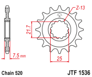 JT Звезда цепного привода JTF1536.15