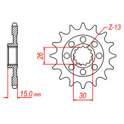 MTX Звезда цепного привода аналог JTF404.17