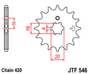JT Звезда цепного привода JTF546.13