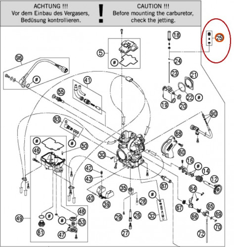 KTM Винт иглы карбюратора 250-660  04-14