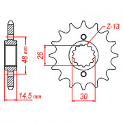 MTX Звезда цепного привода аналог JTF339.16RB