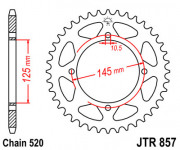 JT Звезда цепного привода JTR857.40