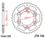 JT Звезда цепного привода JTR745.43