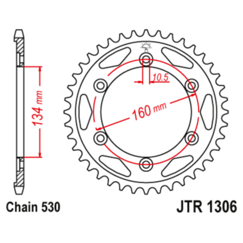 JT Звезда цепного привода JTR1306.43