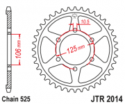 JT Звезда цепного привода JTR2014.46