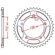 MTX Звезда цепного привода аналог JTR1304.42ZBK