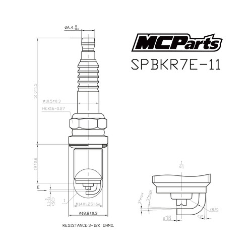 MCP Свеча зажигания аналог BKR7E-11