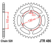 JT Звезда цепного привода JTR486.41