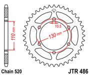 JT Звезда цепного привода JTR486.41