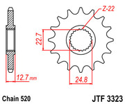 JT Звезда цепного привода JTF3323.22