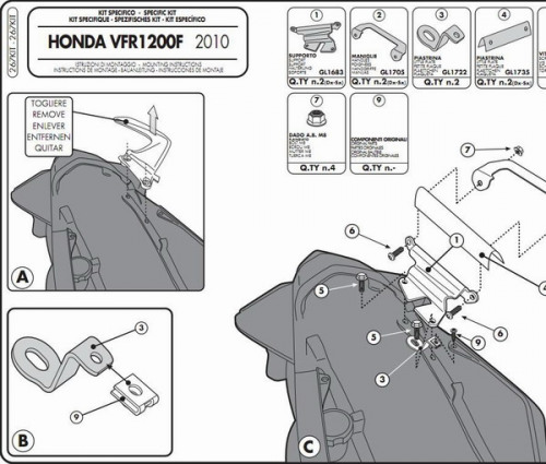 GIVI Кронштейн для PLX209