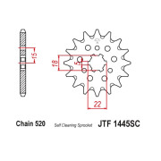 JT Звезда цепного привода JTF1445.12SC