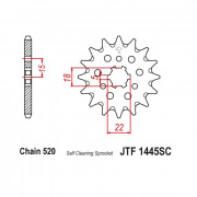 JT Звезда цепного привода JTF1445.12SC