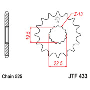JT Звезда цепного привода JTF433.14
