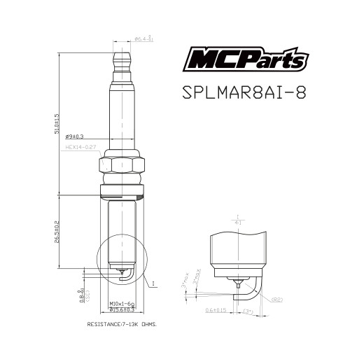 MCP Свеча зажигания аналог LMAR8AI-8