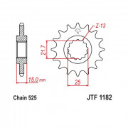 JT Звезда цепного привода JTF1182.14