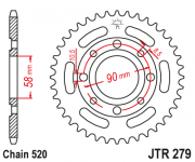 JT Звезда цепного привода JTR279.38
