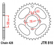 JT Звезда цепного привода JTR810.47