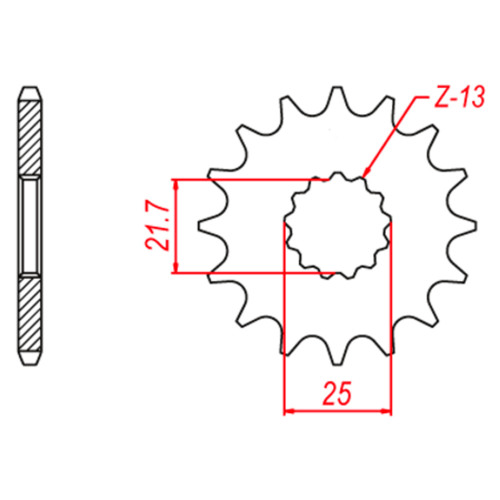 MTX Звезда цепного привода аналог JTF565.15RB