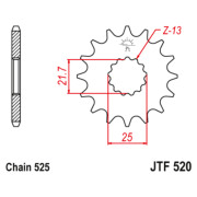 JT Звезда цепного привода JTF520.16RB