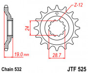 JT Звезда цепного привода JTF525.17