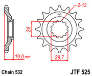 JT Звезда цепного привода JTF525.17