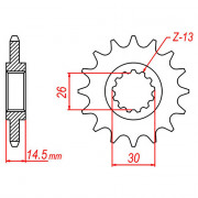 MTX Звезда цепного привода аналог JTF1332.16RB