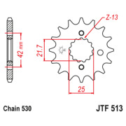 JT Звезда цепного привода JTF513.17RB