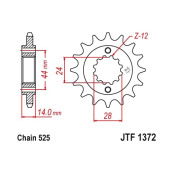 JT Звезда цепного привода JTF1372.17