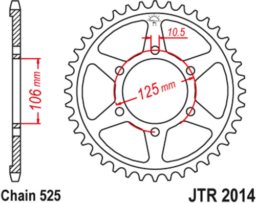 JT Звезда цепного привода JTR2014.50ZBK
