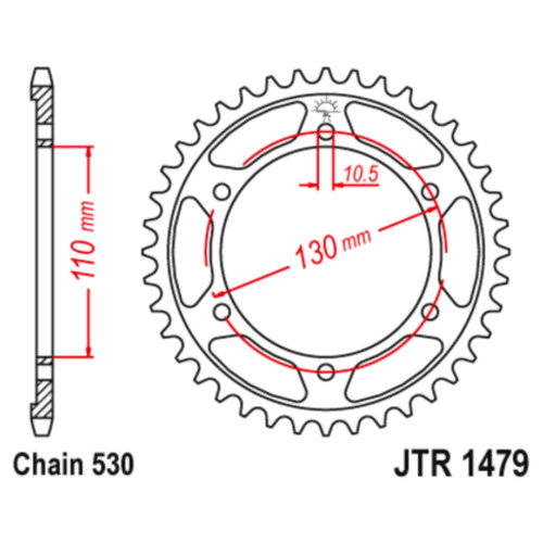 JT Звезда цепного привода JTR1479.47ZBK