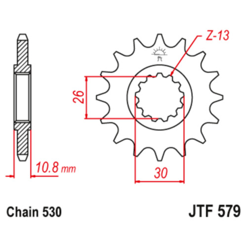 JT Звезда цепного привода JTF579.16RB